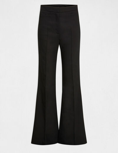 Pantalon city flare noir femme