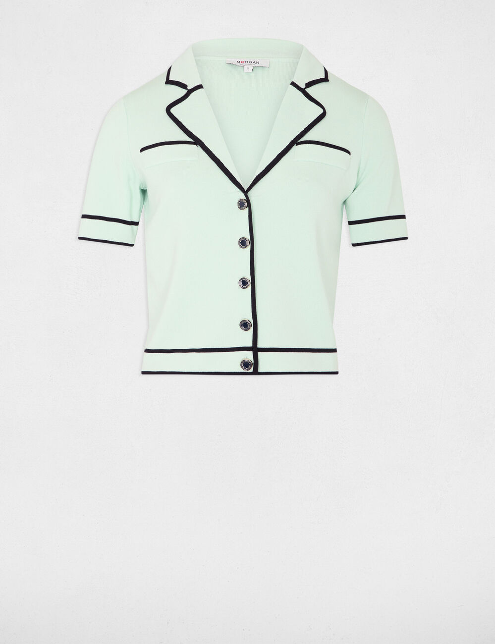 Vest met korte mouwen lichtgroen vrouw