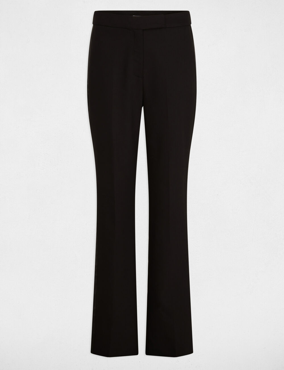 Pantalon ajusté à pinces noir femme