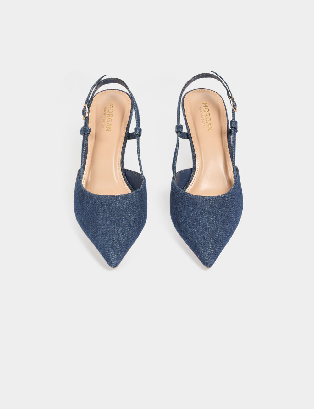 Escarpins slingback denim stone femme