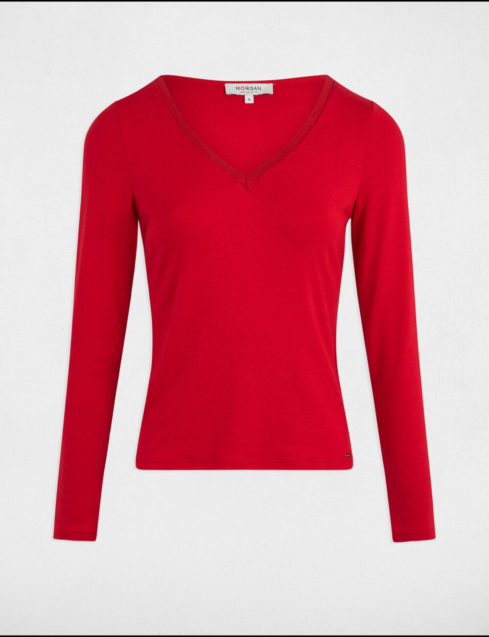 T-shirt met lange mouwen rood vrouw