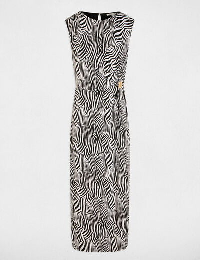 Robe longue sans manches multicolore femme