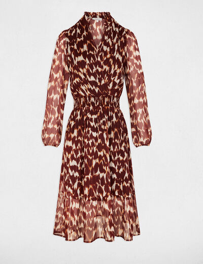 Robe voile cache coeur multicolore femme