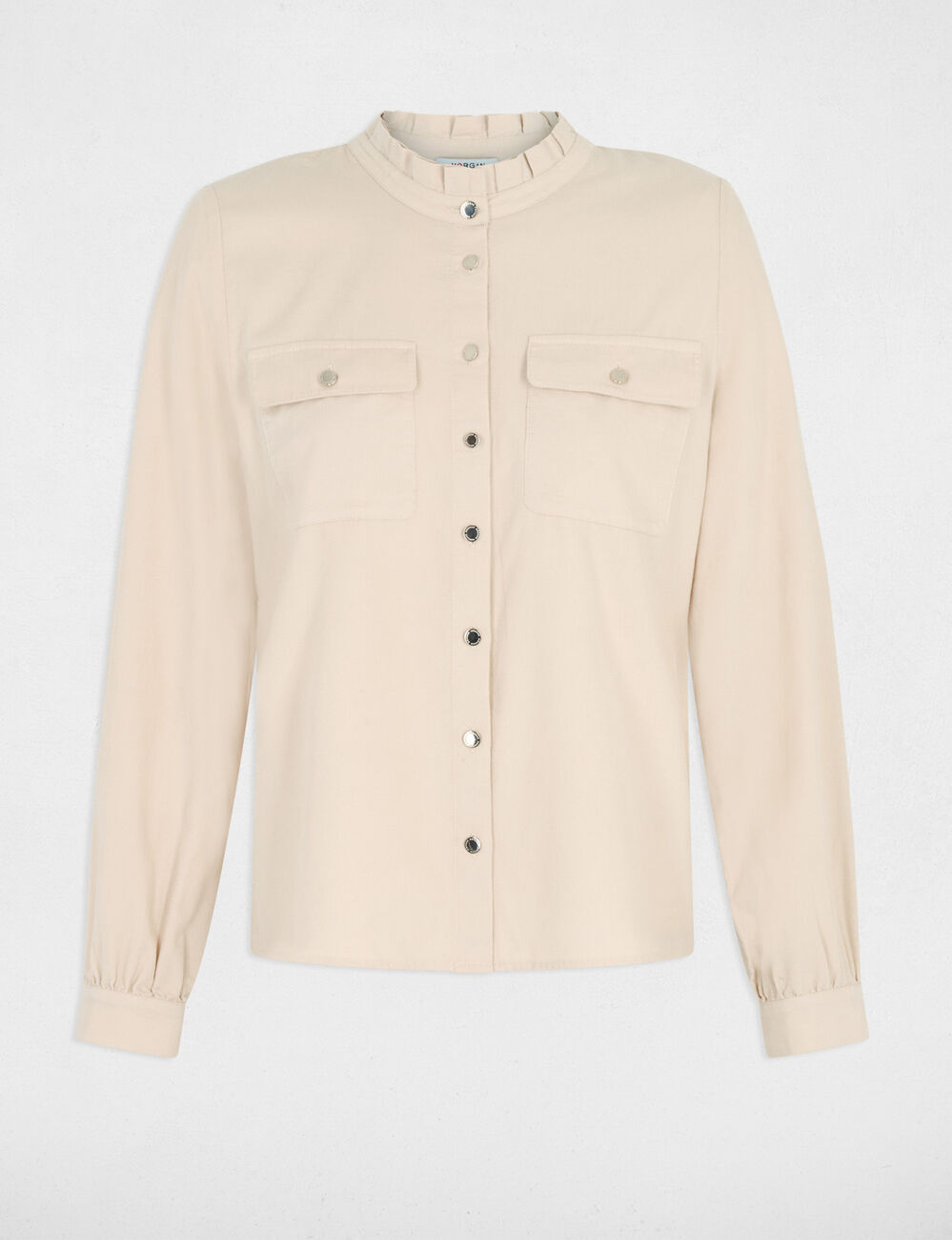 Corduroy overhemd ivoor vrouw