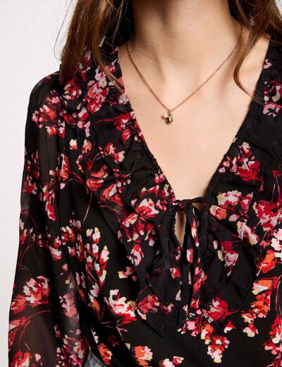 T-shirt manches longues multicolore femme