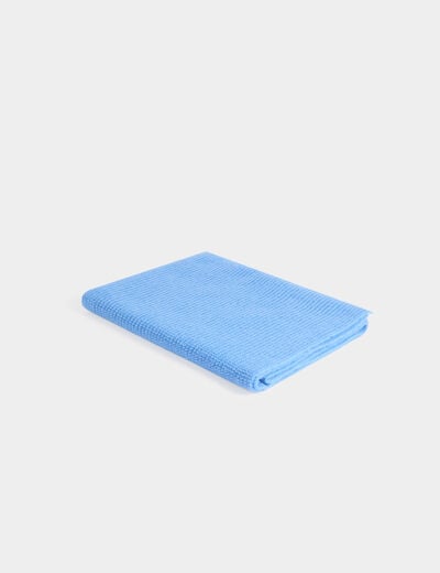 Gebreide sjaal bleu vrouw