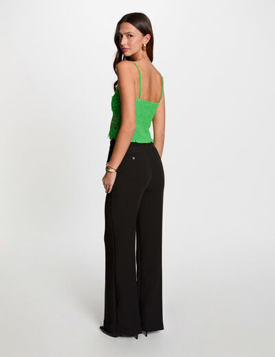 Crop top met fijne bandjes groen vrouw