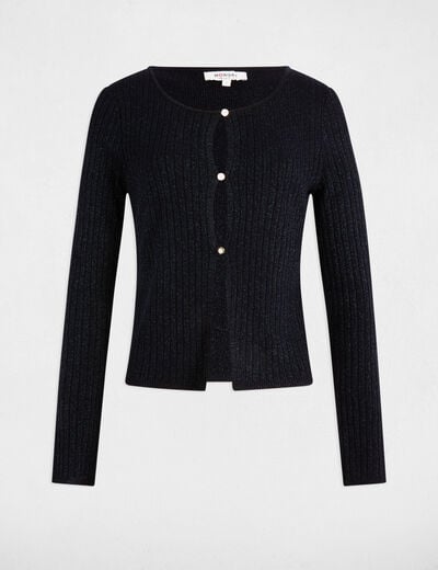 Gilet manches longues bleu marine femme