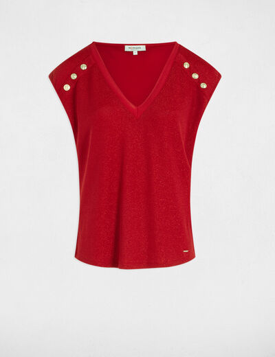 T-shirt met korte mouwen rood vrouw