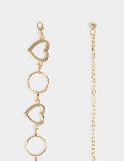 Ceinture fine cha&icirc;ne jaune or femme