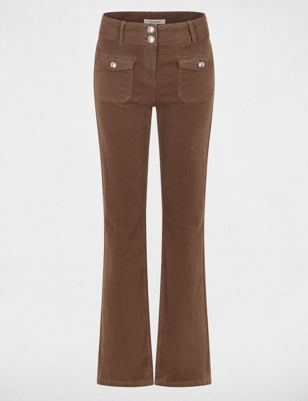 Broek van corduroy brons vrouw