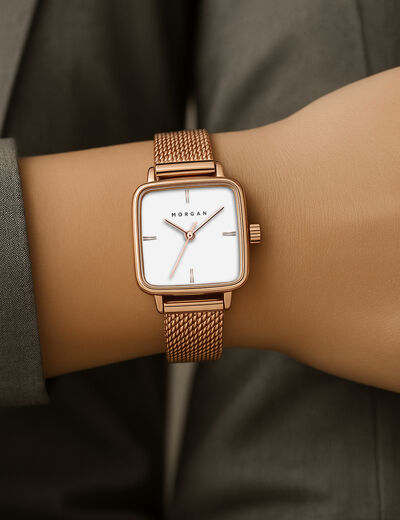 Montre classique rose femme