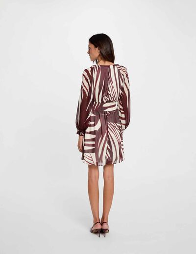 Robe courte cache coeur multicolore femme