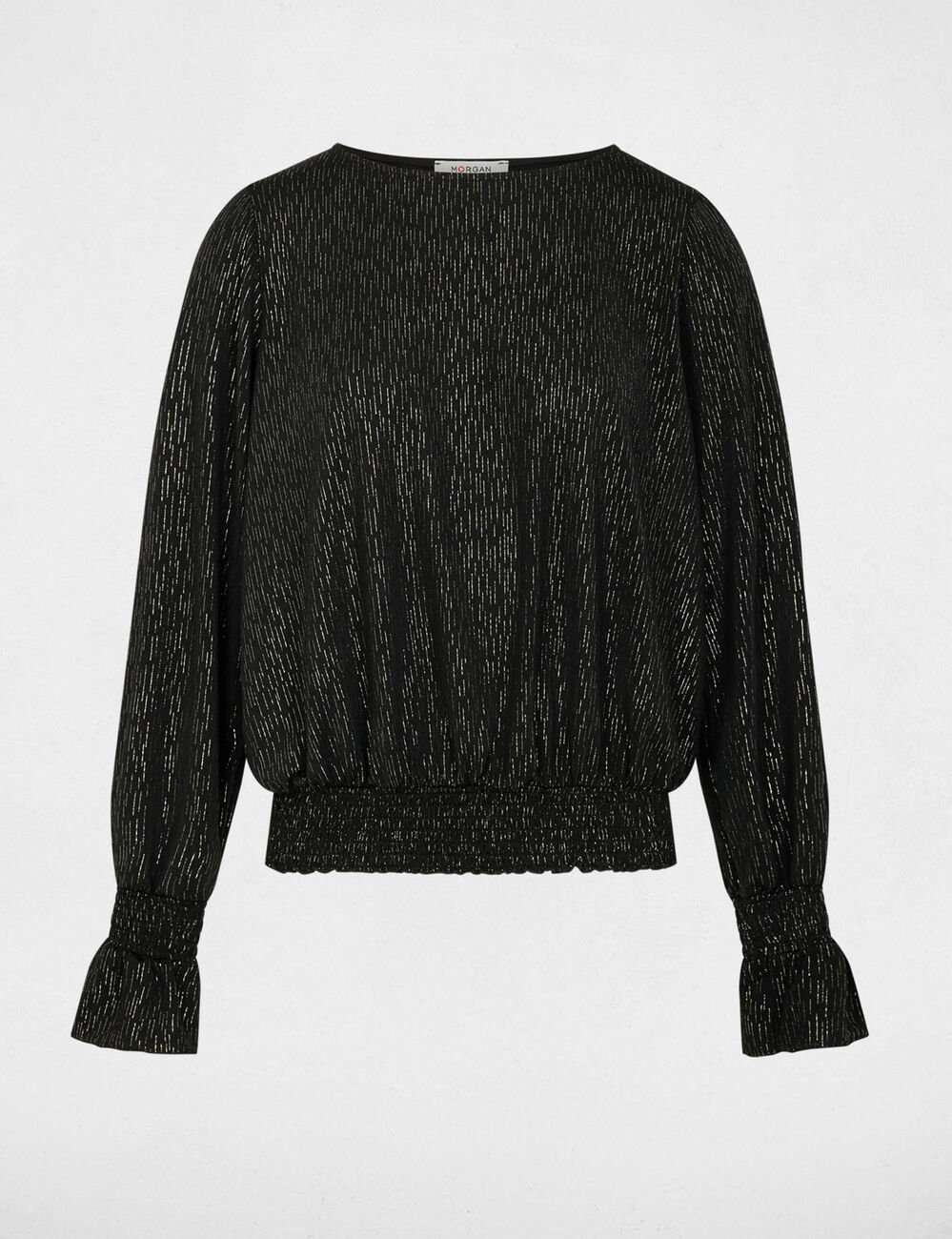 T-shirt met lange mouwen zwart vrouw