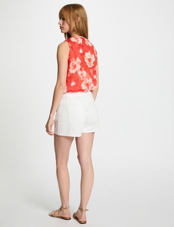 mouwloze blouse meerkleurig vrouw Mouwloze blouse meerkleurig vrouw