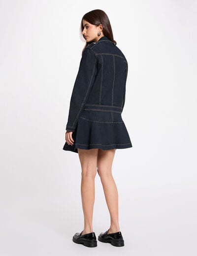 Veste jean oversize bleu femme