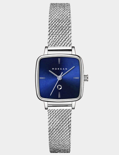 Montre classique couleur argent femme
