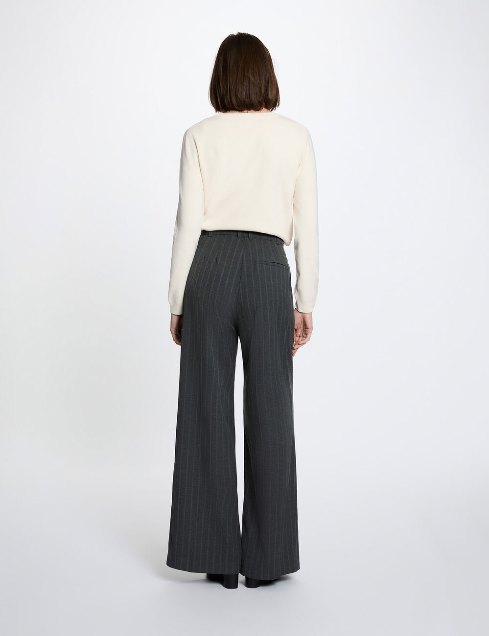 Pull maille relief ivoire femme
