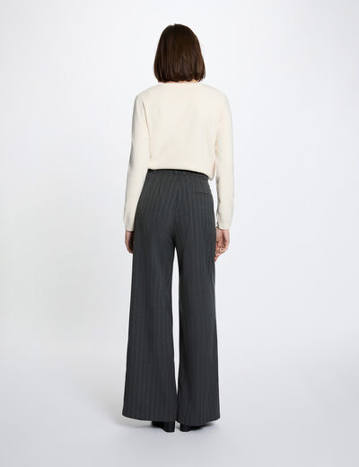 Pull maille relief ivoire femme