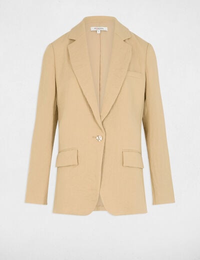 Veste courte fluide beige femme