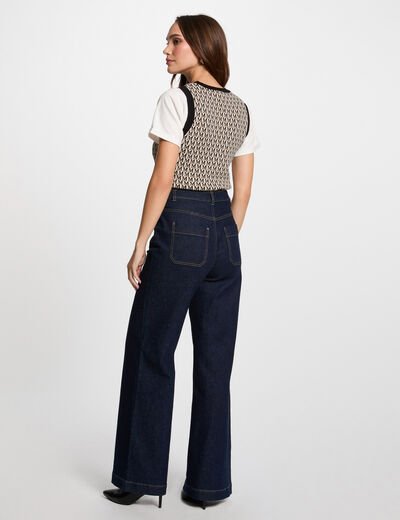 Pull sans manches imprimé sable femme