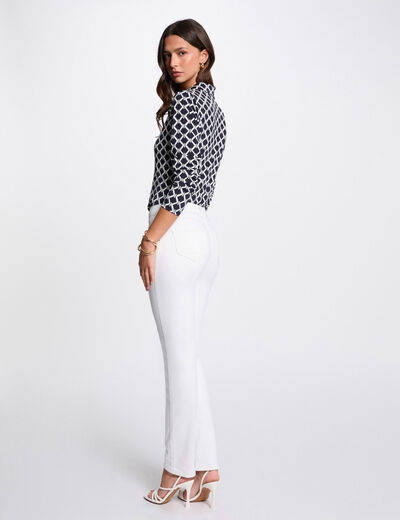 Rechte broek helder wit vrouw