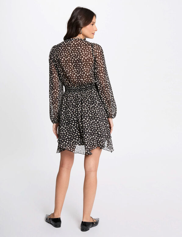 robe courte evasee a pois multicolore femme Robe courte évasée à pois multicolore femme