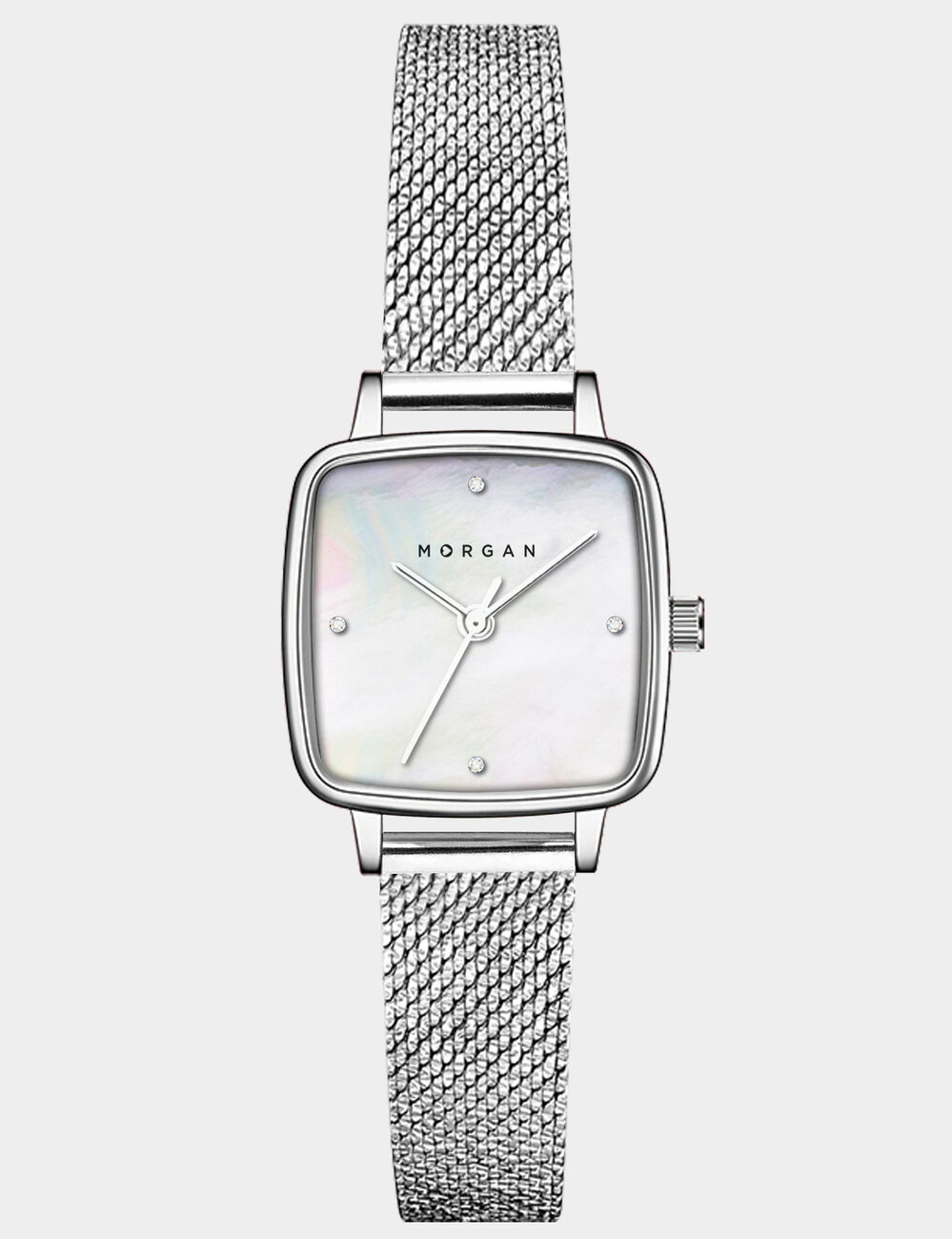 Montre classique couleur argent femme