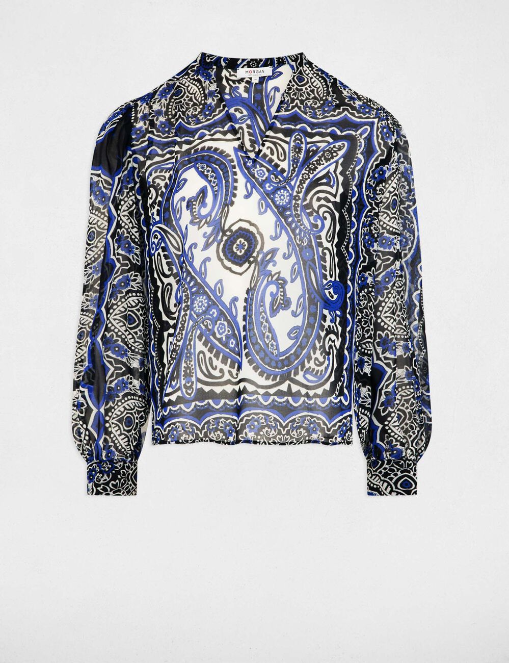 Blouse met lange mouwen meerkleurig vrouw