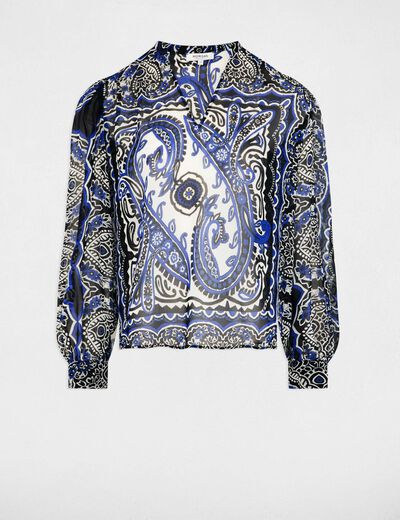 Blouse manches longues multicolore femme