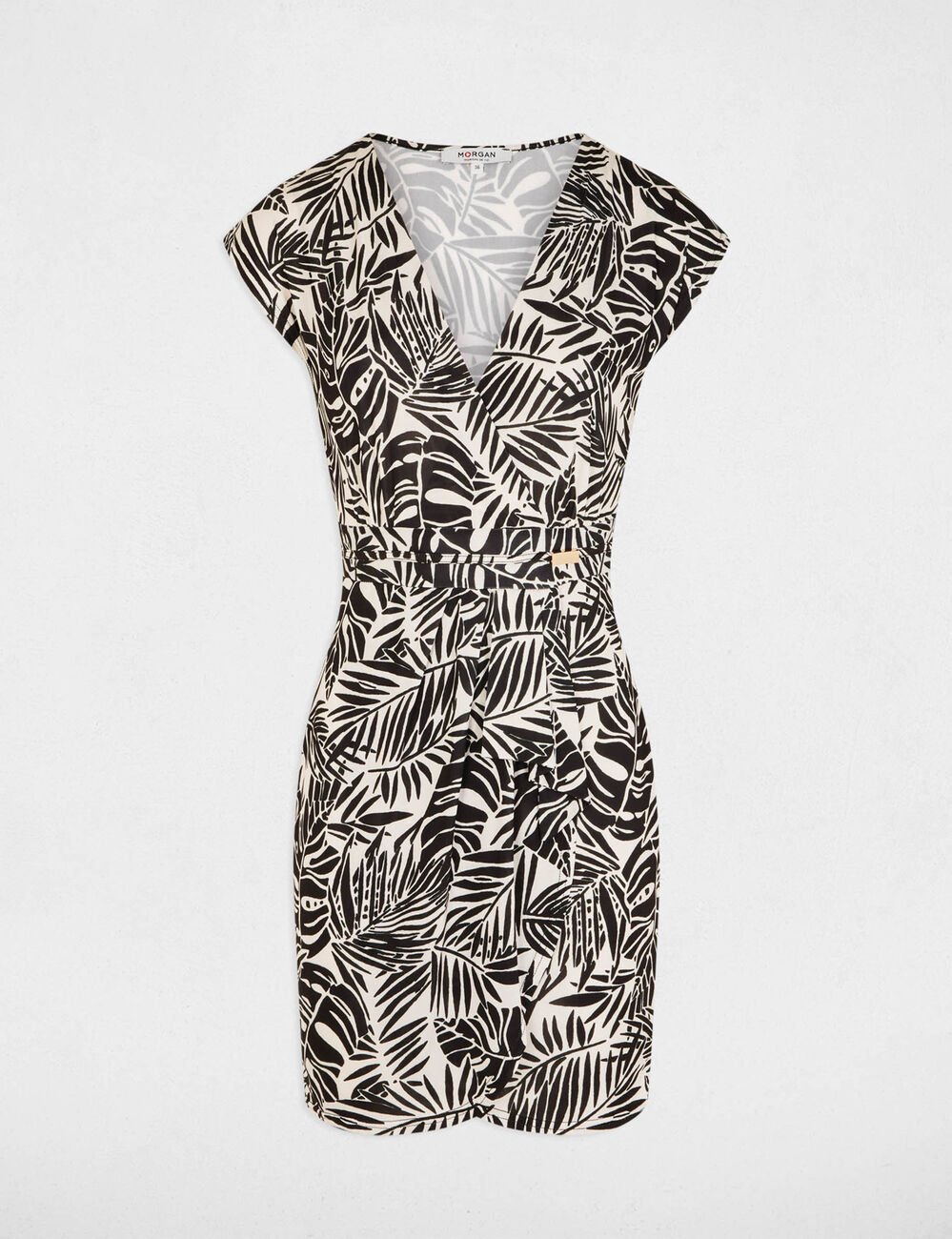 Robe d&eacute;collet&eacute; fluide multicolore femme