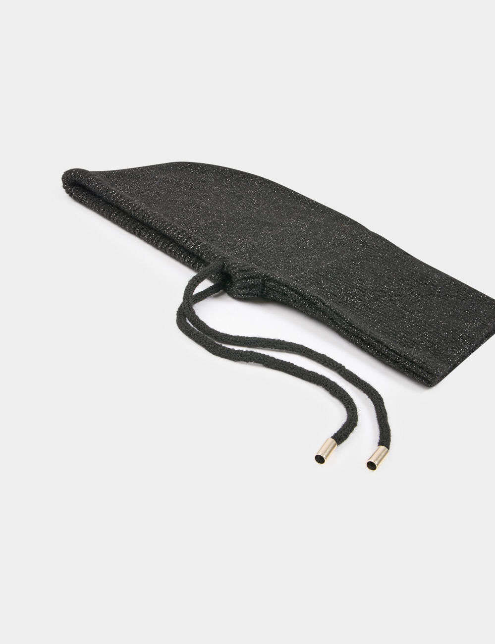 Cagoule fils métallisés noir femme