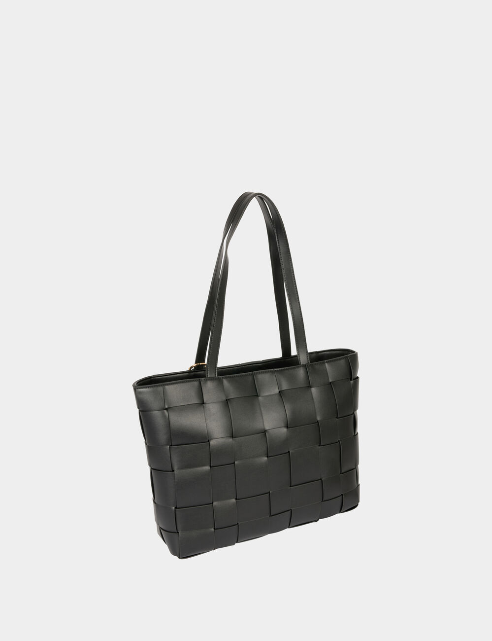 Gevlochten shopper zwart vrouw
