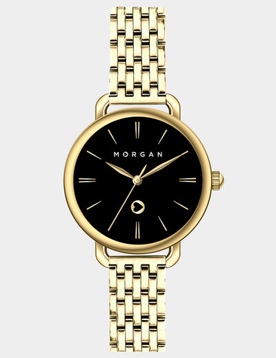 Montre classique jaune or femme