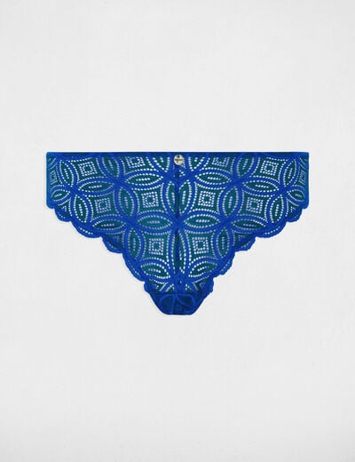 Kanten tanga bleu vrouw