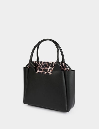 Shopper met pochette zwart vrouw