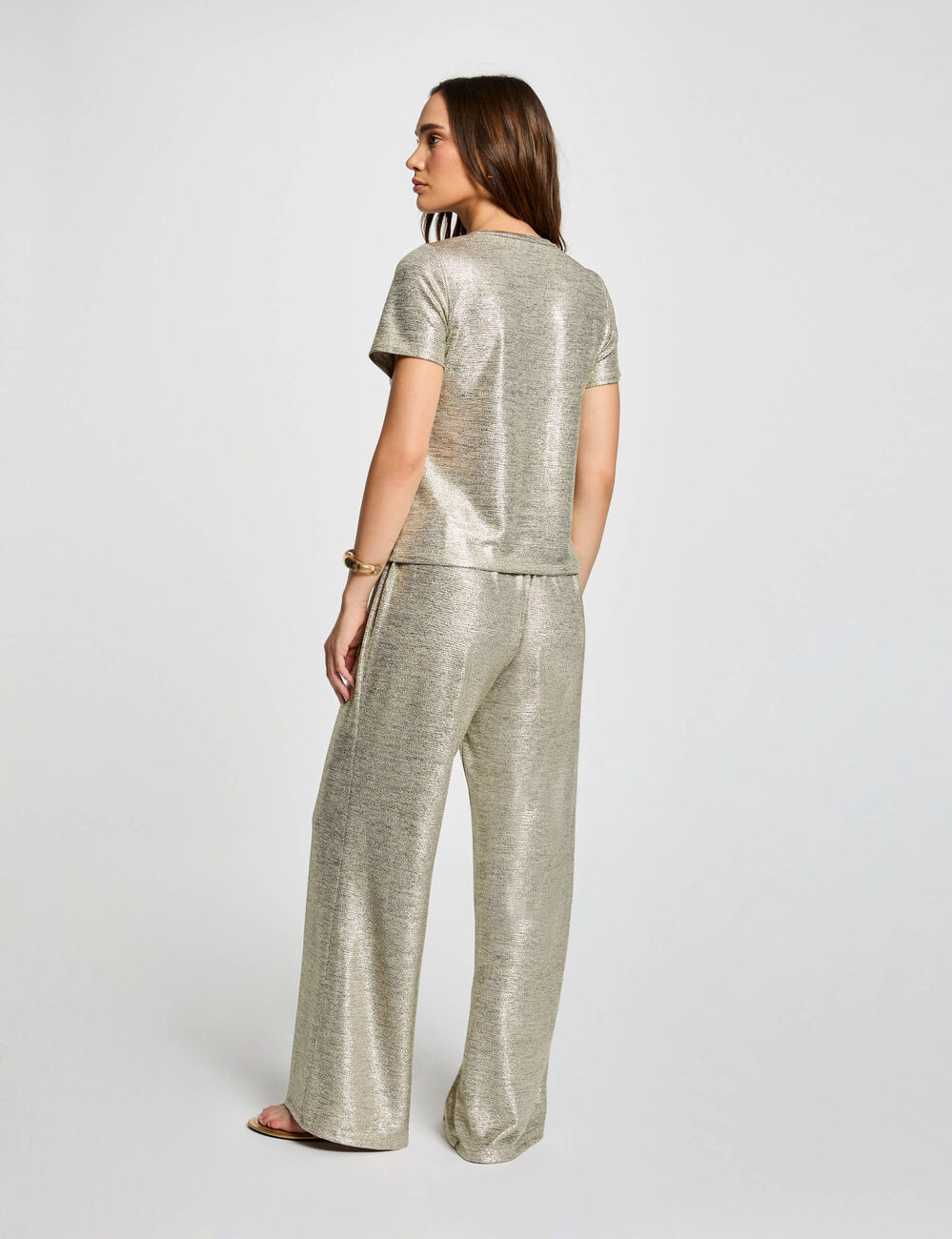 T-shirt manches courtes dore femme
