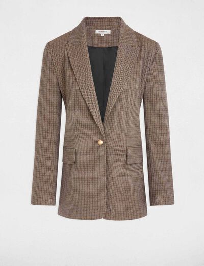 Rechte blazer met reverskraag meerkleurig vrouw