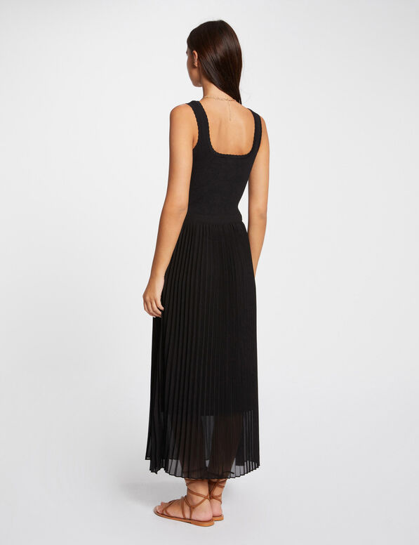 robe tricot longue cintree noir femme Robe tricot longue cintrée noir femme