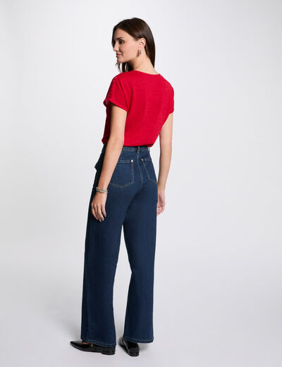 T-shirt met korte mouwen rood vrouw