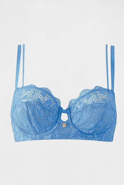 Soutien-gorge armatures bleu femme