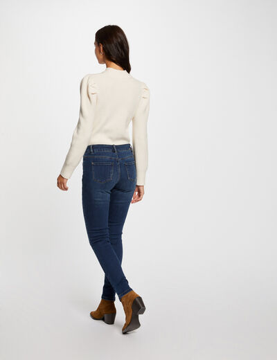 Jeans skinny boutonné jean stone femme