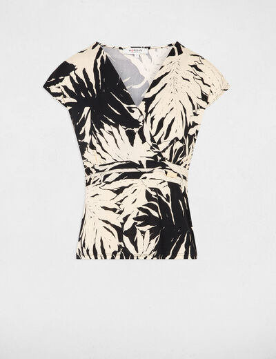T-shirt manches courtes multicolore femme