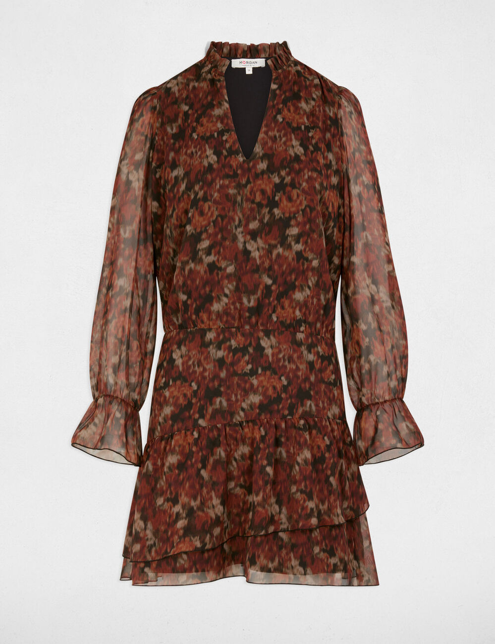 Robe courte ajust&eacute;e multicolore femme