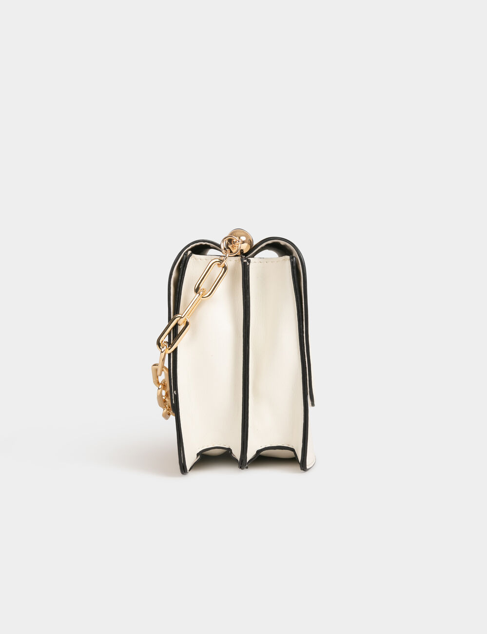 Sac pochette &agrave; anse cha&icirc;ne beige femme