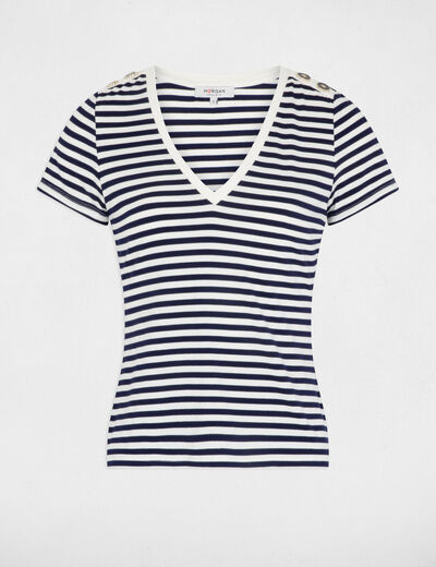 T-shirt met korte mouwen ivoor vrouw