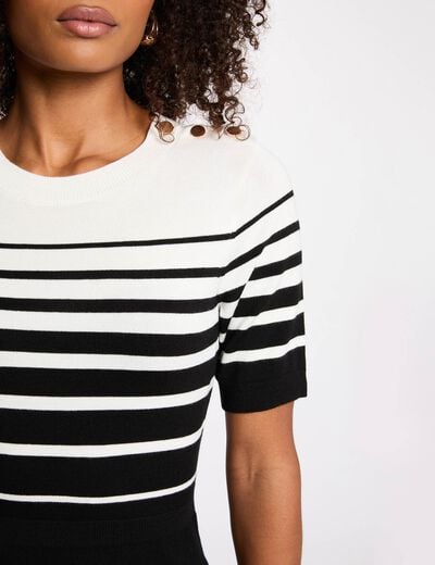 Getailleerde korte jurk zwart vrouw