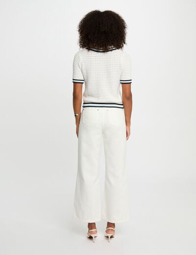 Gilet manches courtes blanc femme