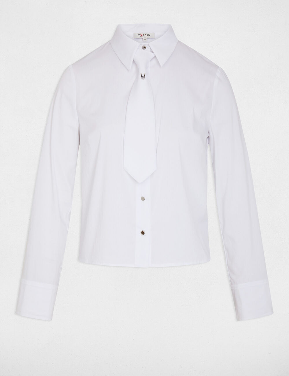Chemise manches longues blanc femme