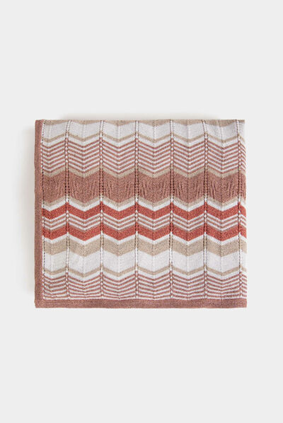 Foulard imprimé chevron rose femme